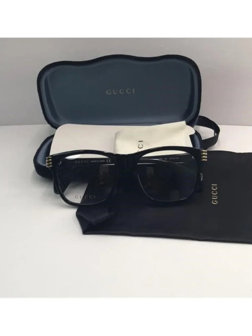 Gucci Square Eyeglasses GG0526O 001 Black 54mm 526